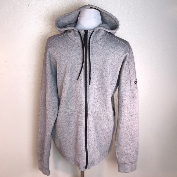 grey zip up hoodie adidas